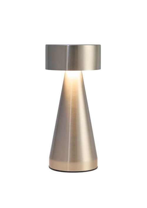 Zeta Mini Led Rechargeable Wireless Lamp in Satin Nickel