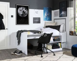 Boys grey best sale and white bedroom