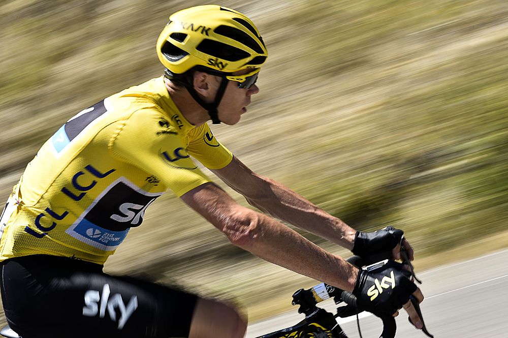 Chris Froome (Team Sky) on stage 16 to Gap
