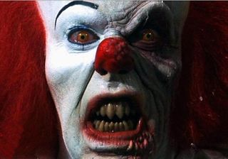 Tim Curry as Pennywise the evil Clown in Stephen King's It