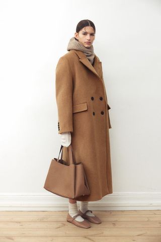 Long Wool-Blend Coat