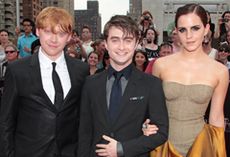 Rupert Grint, Daniel Radcliffe and Emma Watson at Harry Potter and the Deathly Hallows part 2 NY premiere