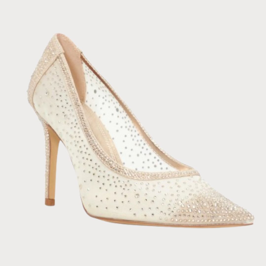 Dune Embellished Pointed Toe Pumps