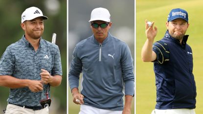 A picture of Xander Schauffele (left), Rickie Fowler (middle) and Branden Grace (right)