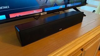 Zvox AV157 on TV stand