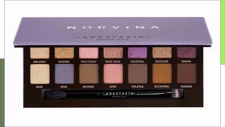 Anastasia Beverly Hills Norvina eyeshadow palette open to show the shadow colors