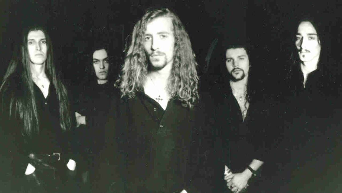 Paradise Lost posing for a photograph in the early 1990s