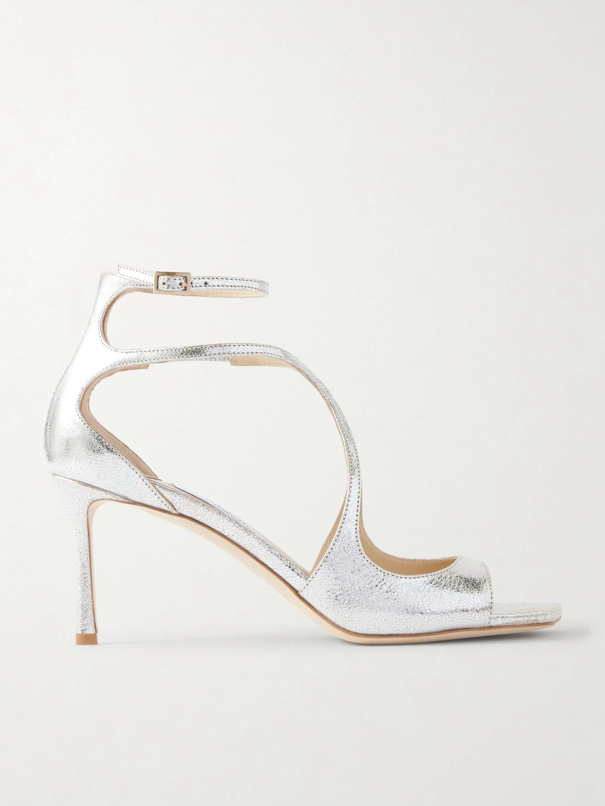 Azia 95 Metallic Textured-Leather Sandals