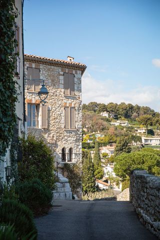 Exterior of 16th century French townhouse in Saint-Paul de Vence