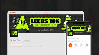 Leeds 10k landing page and on mobile