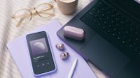 Technics EAH-AZ100 earbuds in Moonlight Lilac colour