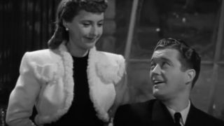 Dennis Morgan and Barbara Stanwyck in Christmas in Connecticut