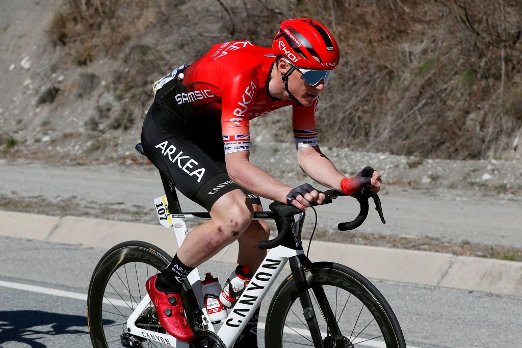 VALDEBLORE LA COLMIANE FRANCE MARCH 13 Connor Swift of United Kingdom and Team Arkea Samsic during the 79th Paris Nice 2021 Stage 7 a 119km stage from Le Broc to Valdeblore La Colmiane 1501m Stage itinerary redesigned due to COVID19 lockdown imposed in the city of Nice ParisNice on March 13 2021 in Valdeblore La Colmiane France Photo by Bas CzerwinskiGetty Images