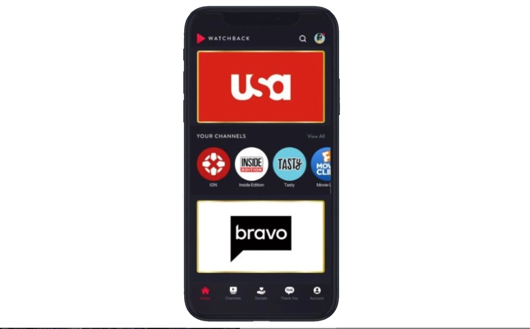 NBCU's "WatchBack' app