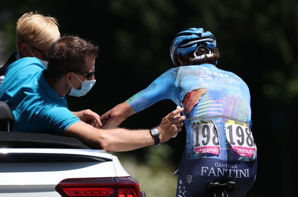 Michael Woods got medical treatment during the stage