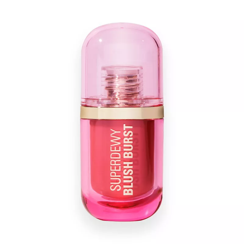 Makeup Revolution Superdewy Liquid Blush Burst - Strawberry Milkshake Cool Pink - 0.14oz