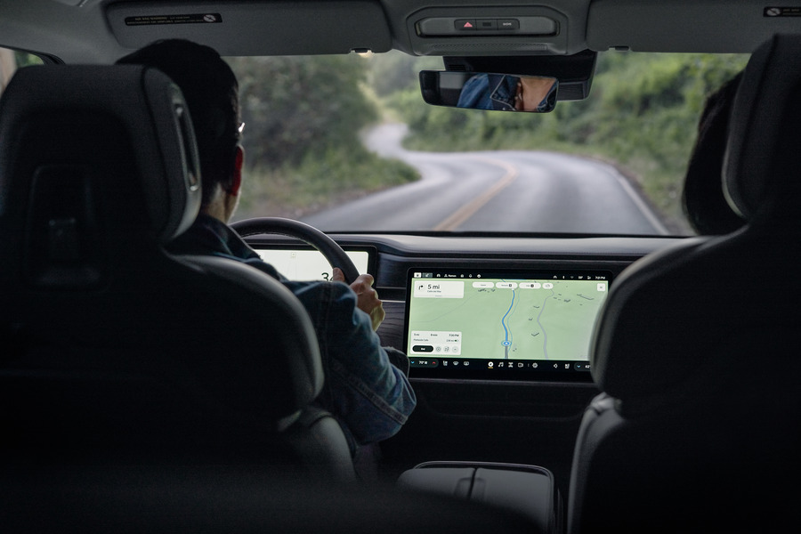 Google Maps on Rivian Navigation system