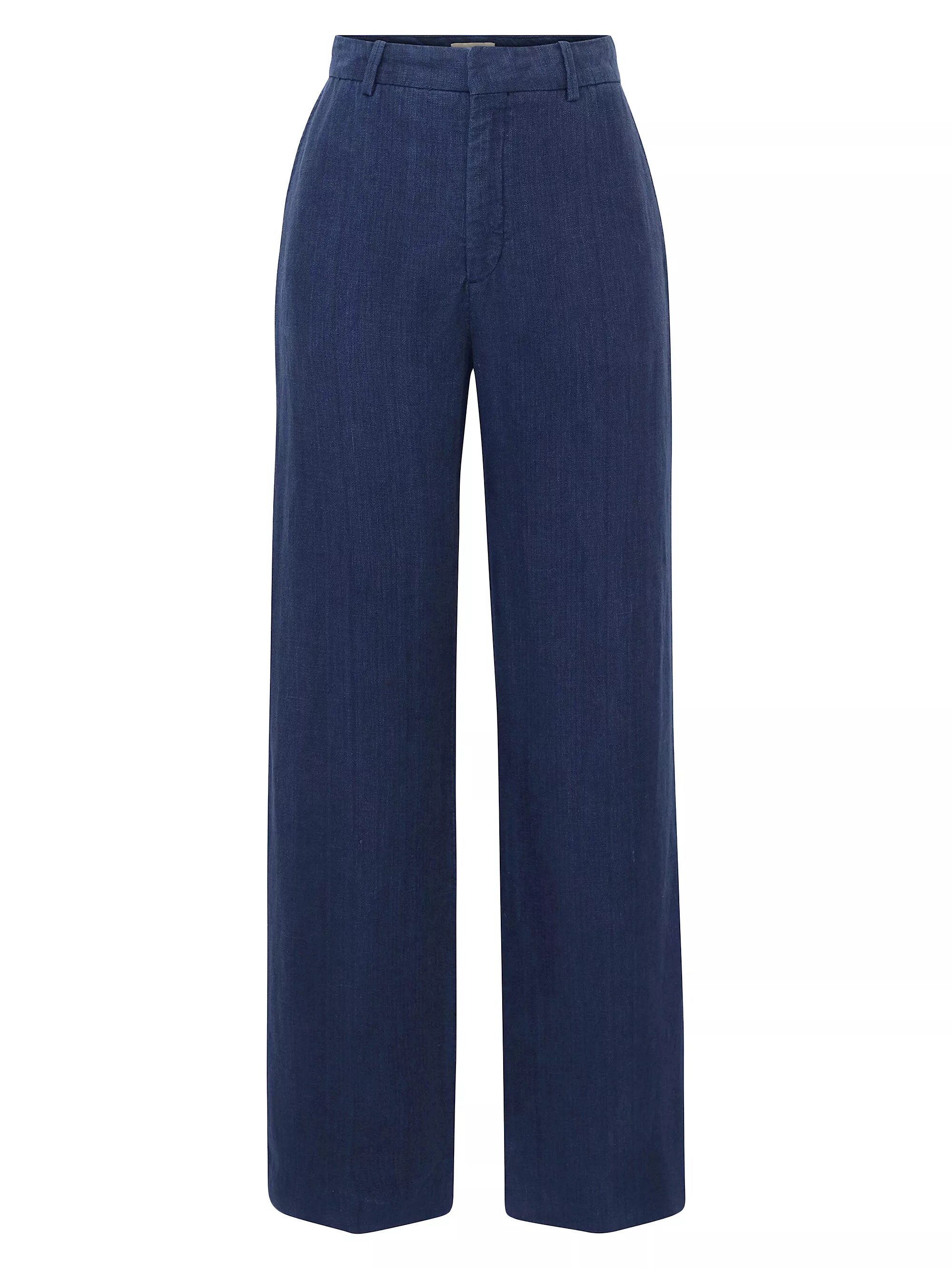 Mabel Straight High Rise Linen Trousers