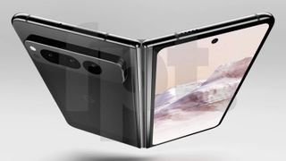 Google Pixel Fold renders in unfolded form