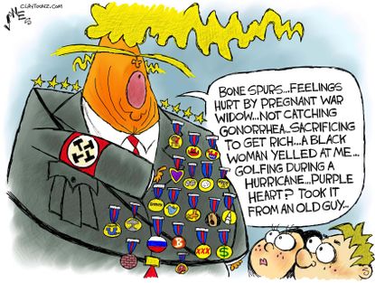 Political cartoon U.S. Trump diplomacy