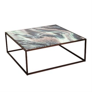 siena coffee table with rossa luna marble