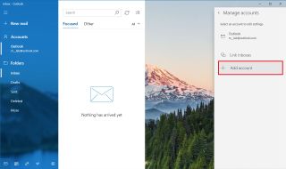 Add new email account on Mail app
