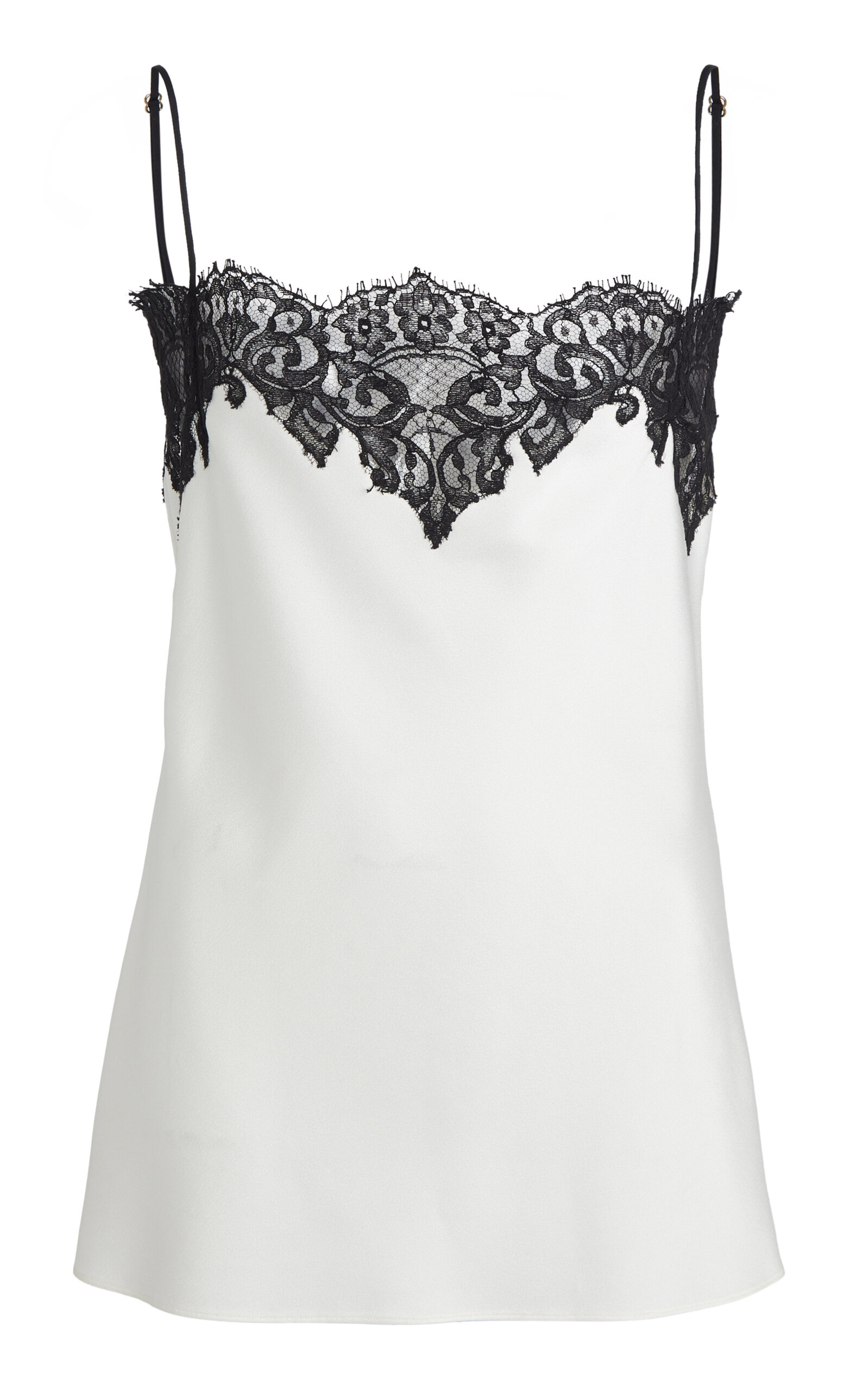 Satin Contrast Lace Top