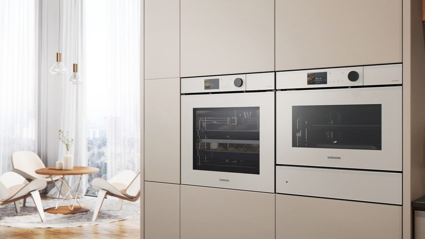 Samsung Bespoke wall ovens in kitchen