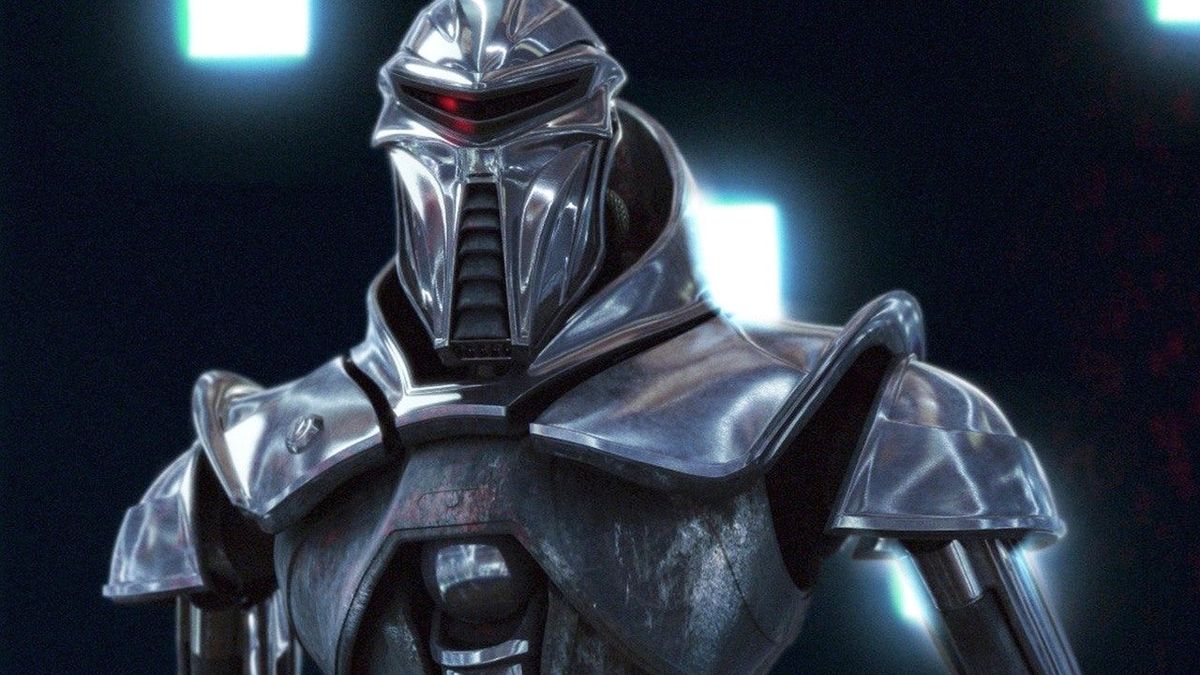 A cylon on Battlestar Galactica.