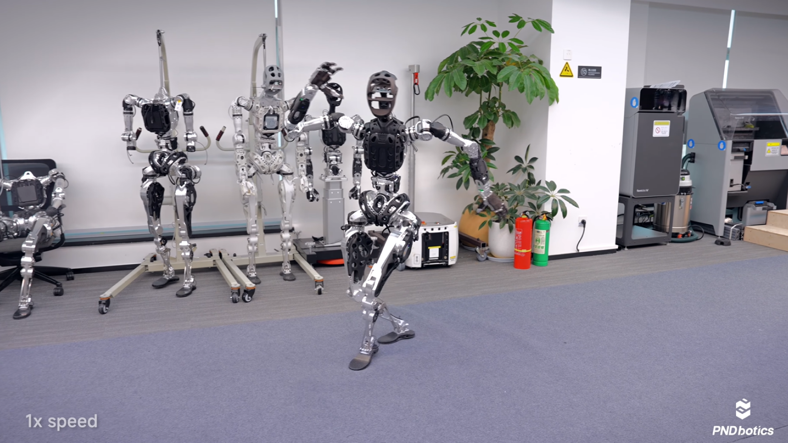 Screenshot of a dancing robot.