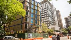 Micro-unit modular apartments in the Kips Bay neighborhood of New York in 2015