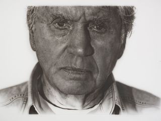 fine art black and white portrait of old man