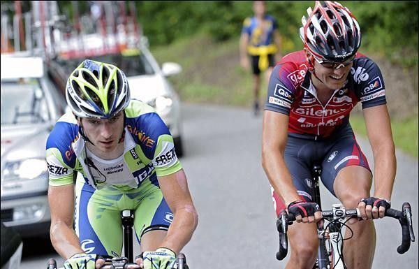 Frederik Willems (Liquigas) and Roy Sentjens (Silence - Lotto)