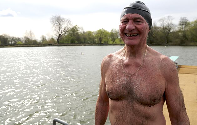 Pond swimmer Chris