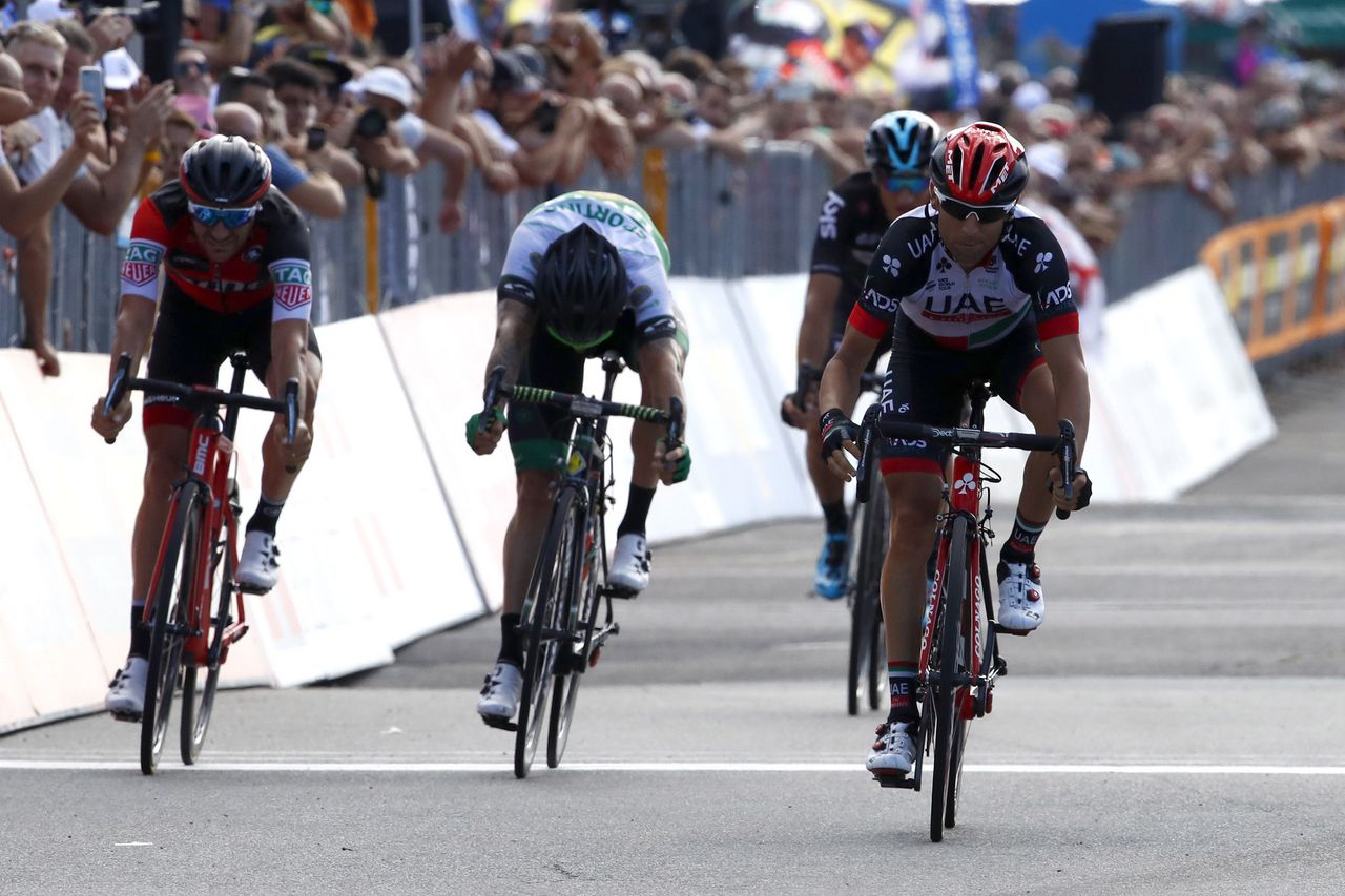 The sprint for minor placings at the Italian national championships
