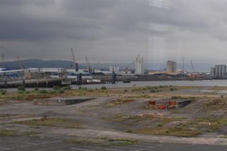The massive Thompson Graving Dock at the Harland and Wolff Yard, Belfast, is where Titanic was completed after its launch on May 31, 1911.