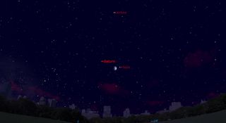 Saturn, Spica, Arcturus Sky Map for June 18, 2013
