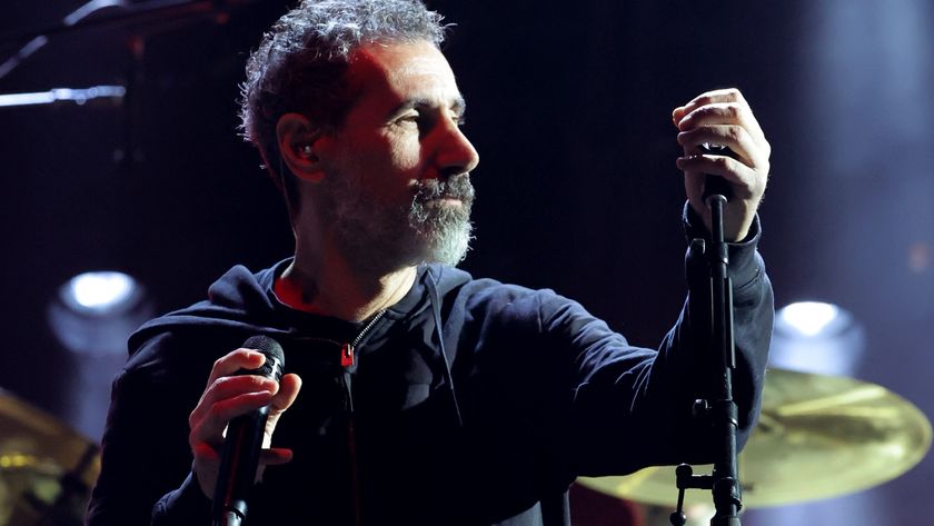 Serj Tankian performing with System Of A Down in 2022