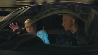 Helen Mirren driving with Vin Diesel in F9