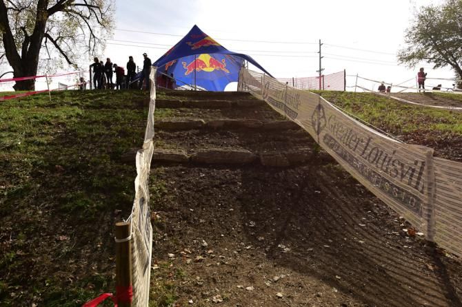 Riders got to practice the steep granite steps before the sun went down
