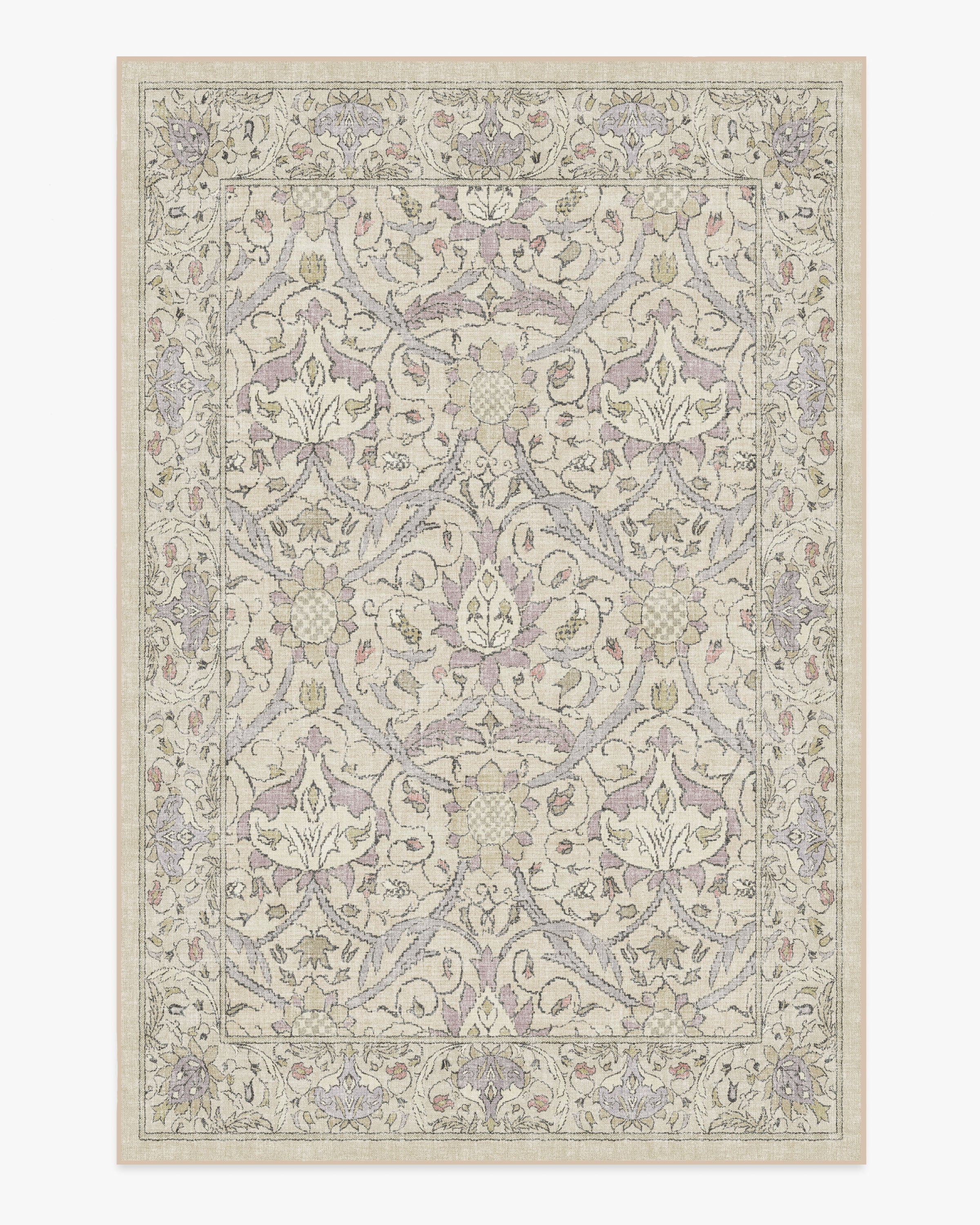 Montreal Beige &amp;amp; Lilac Rug by Morris &amp;amp; Co.