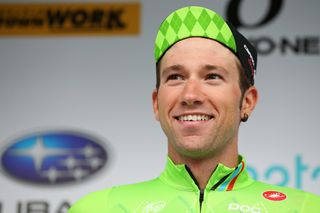 Davide Villella (Cannondale-Drapac) can't stop smiling after his debut pro victory
