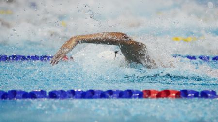 A swimmer in training