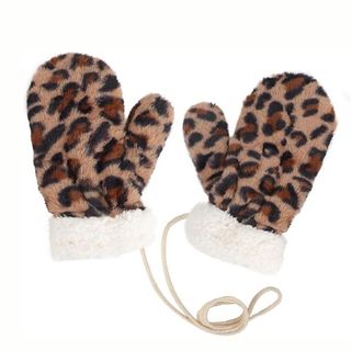 leopard print mittens