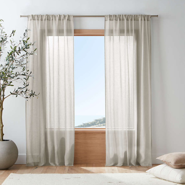 Sheer curtains.