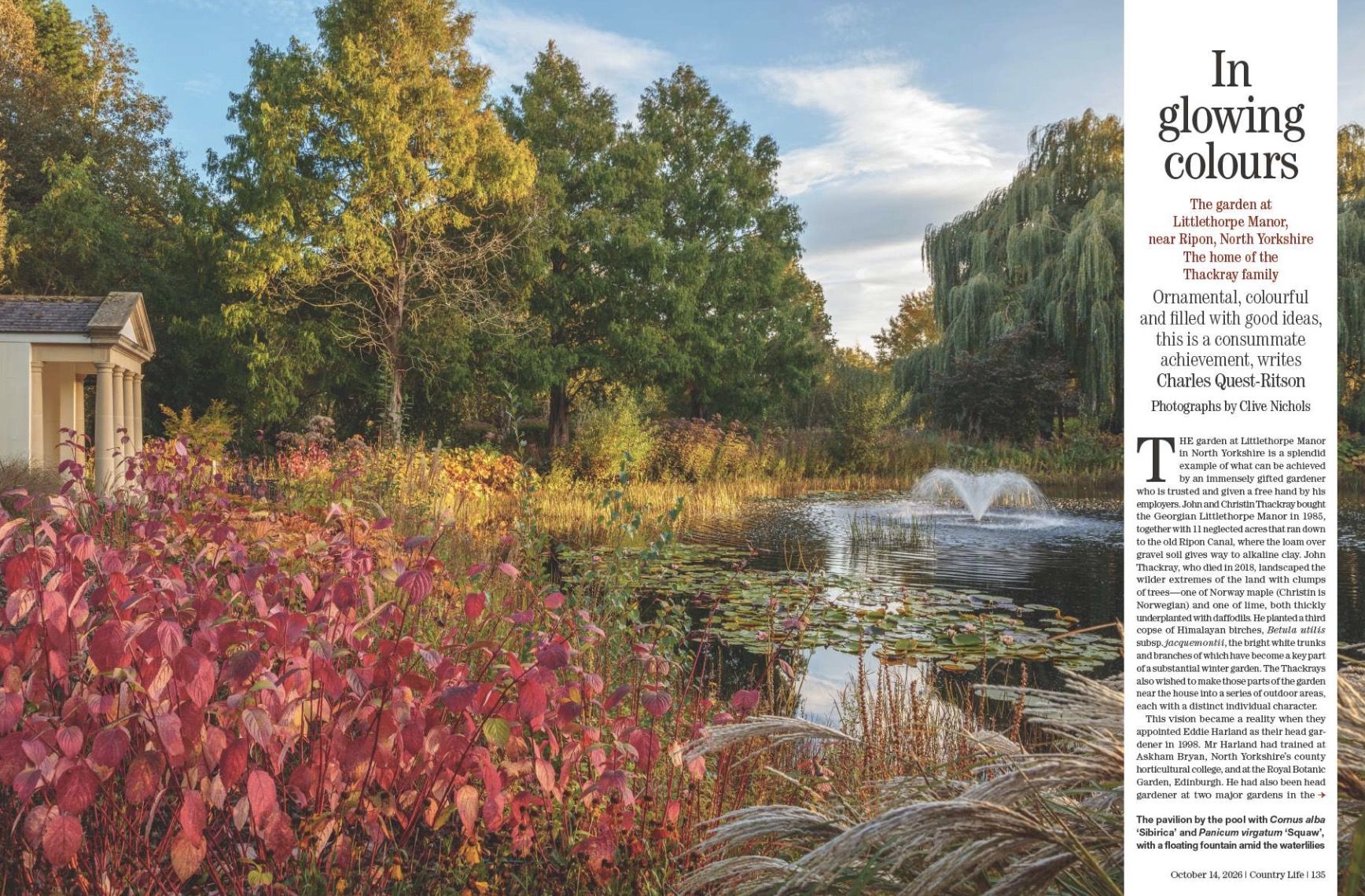 Spread from Country Life October 14, 2026