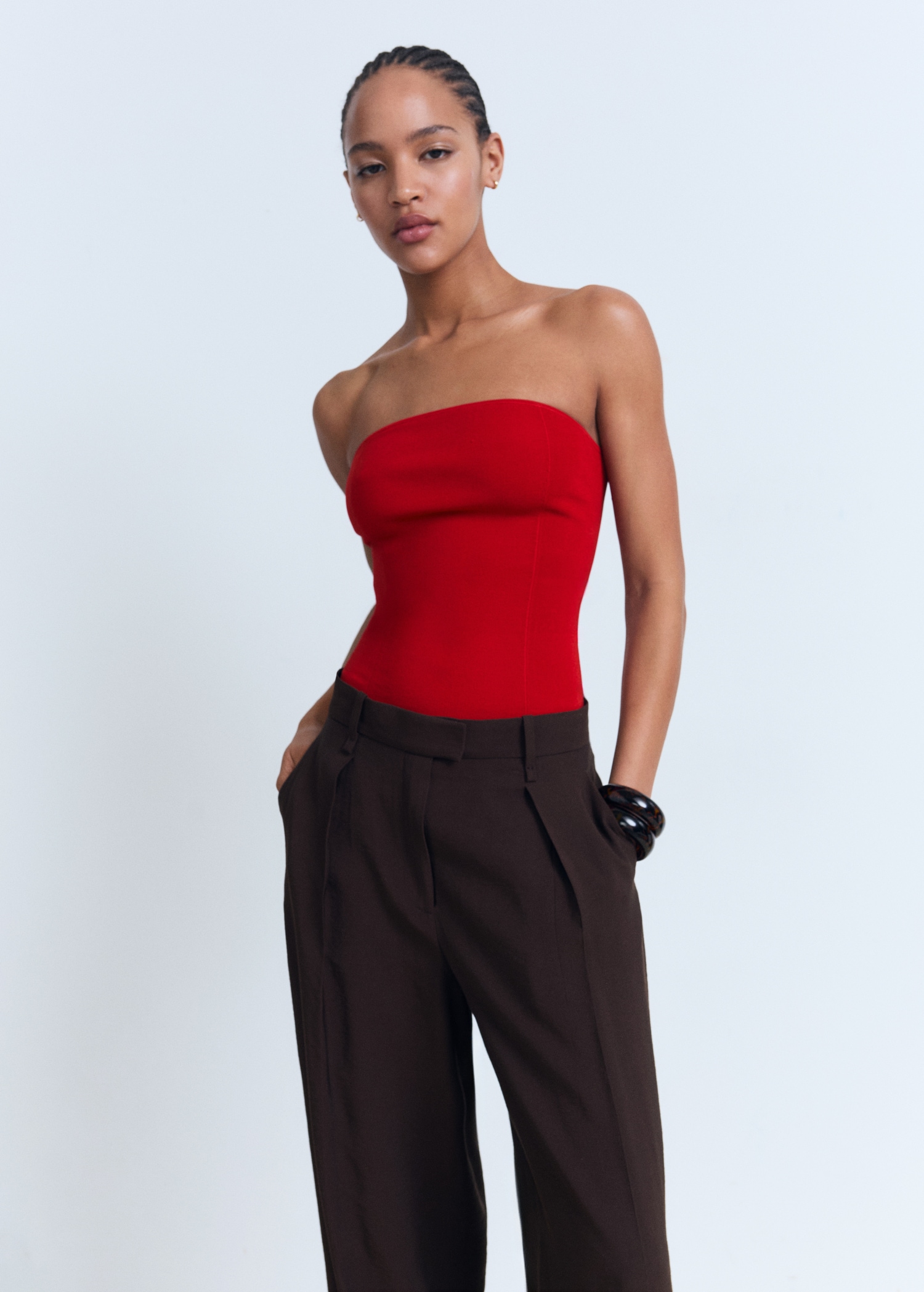 Strapless Fitted Top - Women | Mango United Kingdom