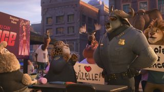 Clawhauser and Chief Bogo in Zootopia+