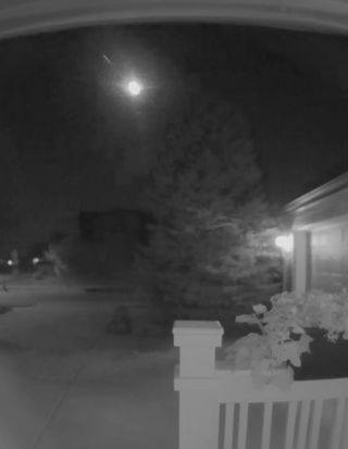 Amy R. shared this doorbell camera view of the fireball over Parker, Colorado (about 30 miles, or 50 kilometers southeast of Denver), at 4:31 a.m. local time on Oct. 3, 2021.