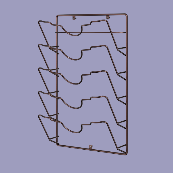 Simple Houseware, Simple Houseware Wall Door Mounted Pot Lid Rack, Bronze